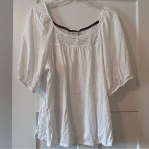 Knox Rose White Blouse with Lace Detail